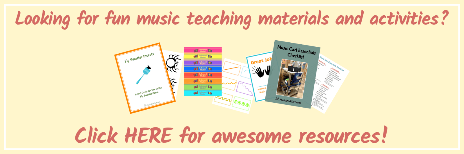 Elementary music resources and teaching inspiration | www.MusicOnACart.com