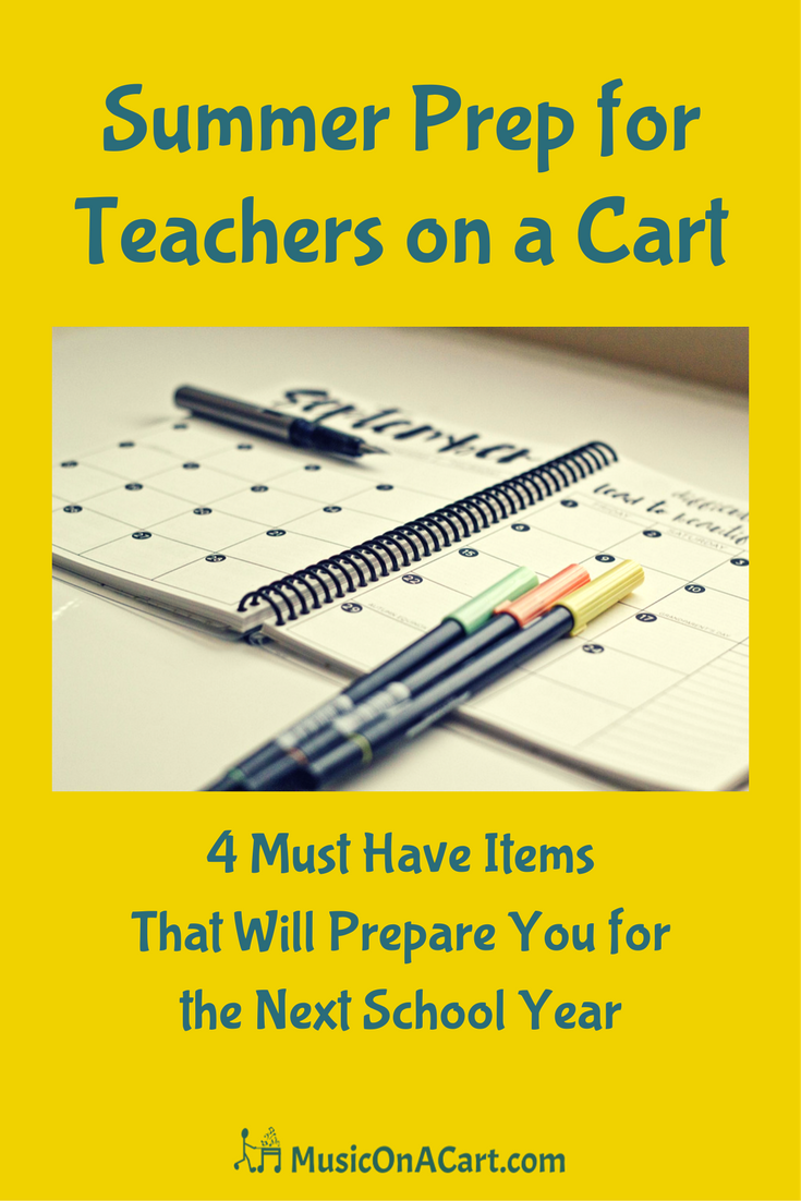 Teaching from a cart this school year? Here are four things to help you prepare. | www.MusicOnACart.com