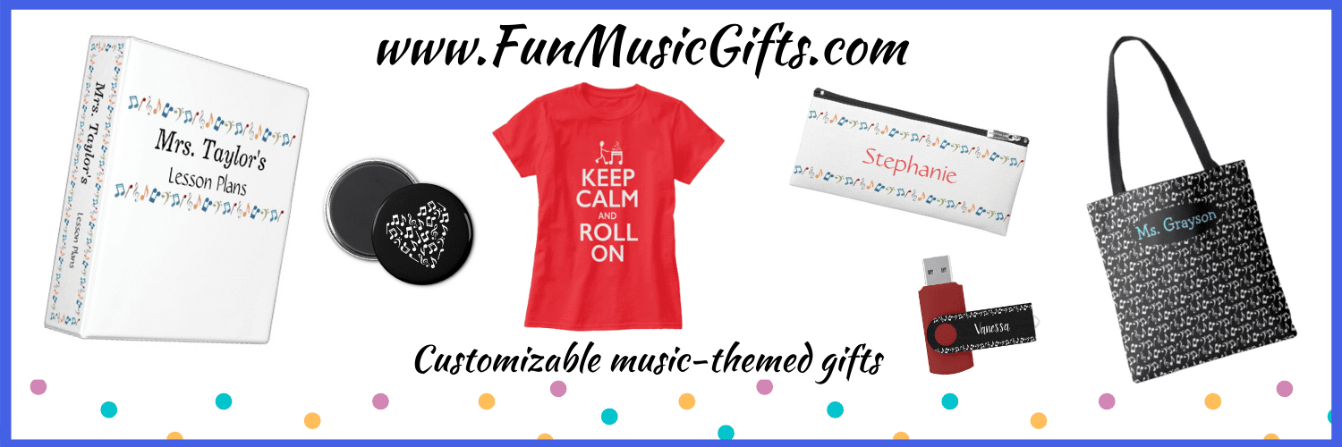 Easily customize these music gifts with your name at www.FunMusicGifts.com