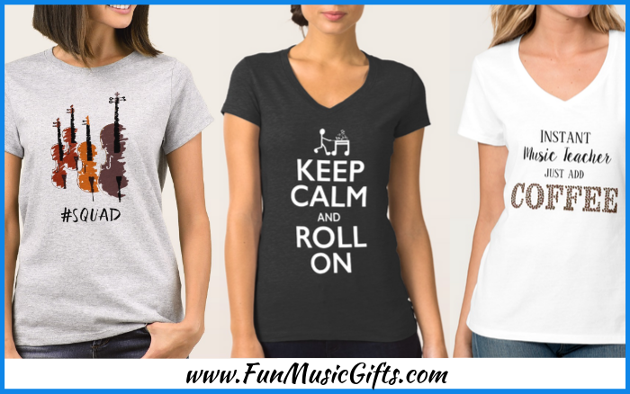 Customizable music-themed gifts for music teachers, music students, and any music lover!