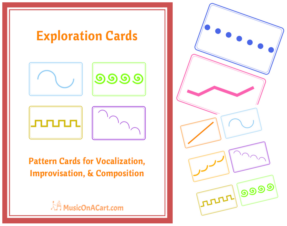 These Exploration Cards are great for vocal exploration, movement, and composition activities! | www.MusicOnACart.com